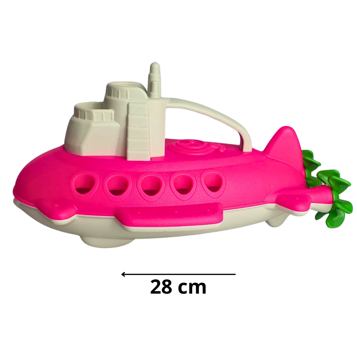 Submarino Infantil Rosa Com Branco - Brinquedo Para Piscina e Praia