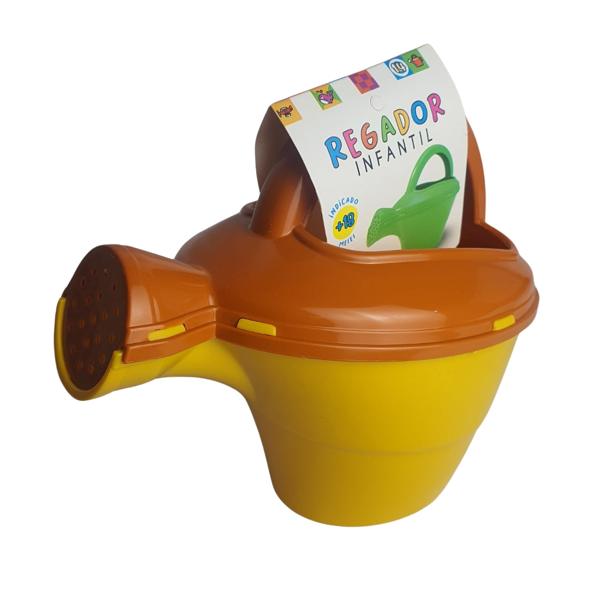 Regador Infantil Marrom Com Amarelo - Brinquedo para Piscina e Praia