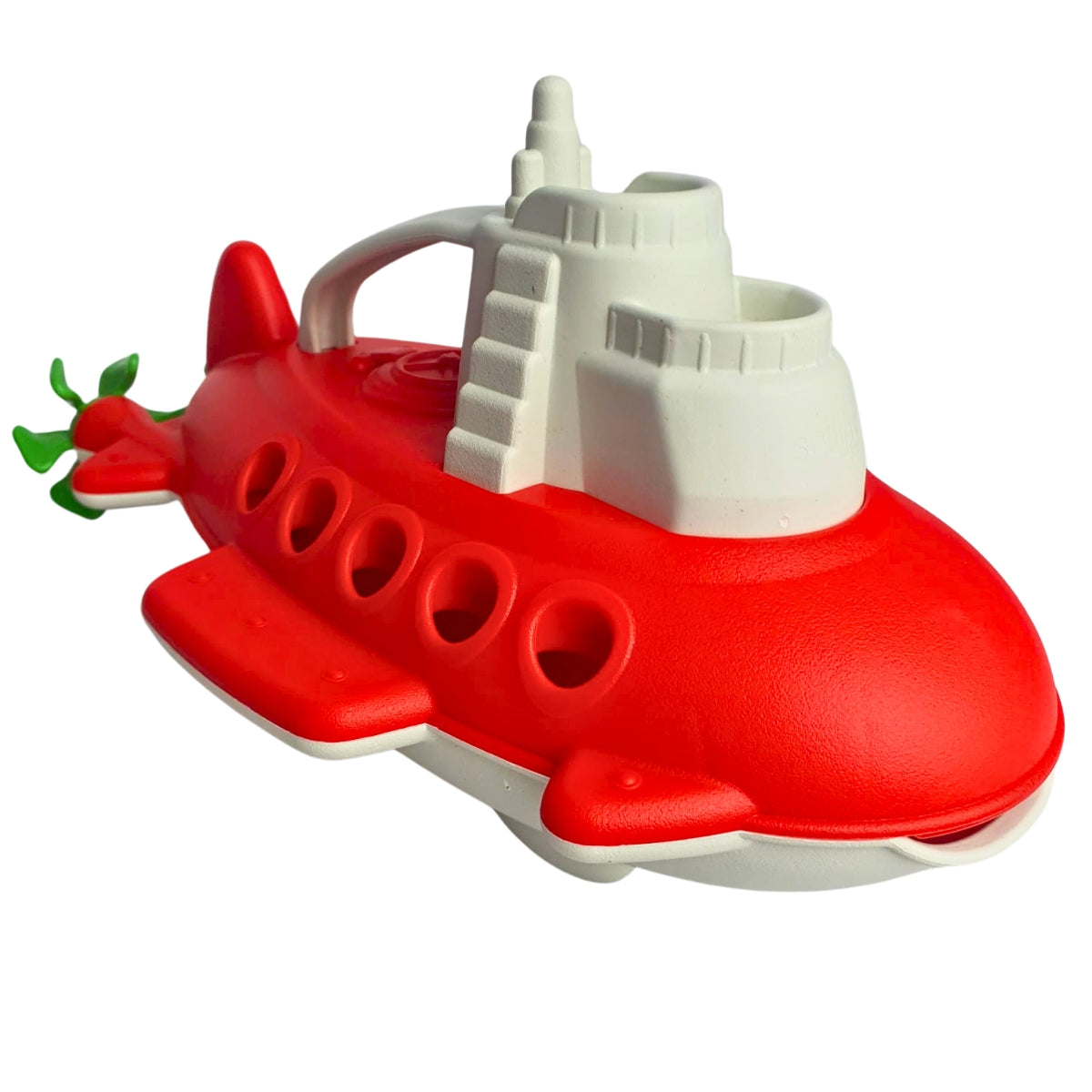 Submarino Infantil Vermelho Com Branco - Brinquedo Para Piscina e Praia