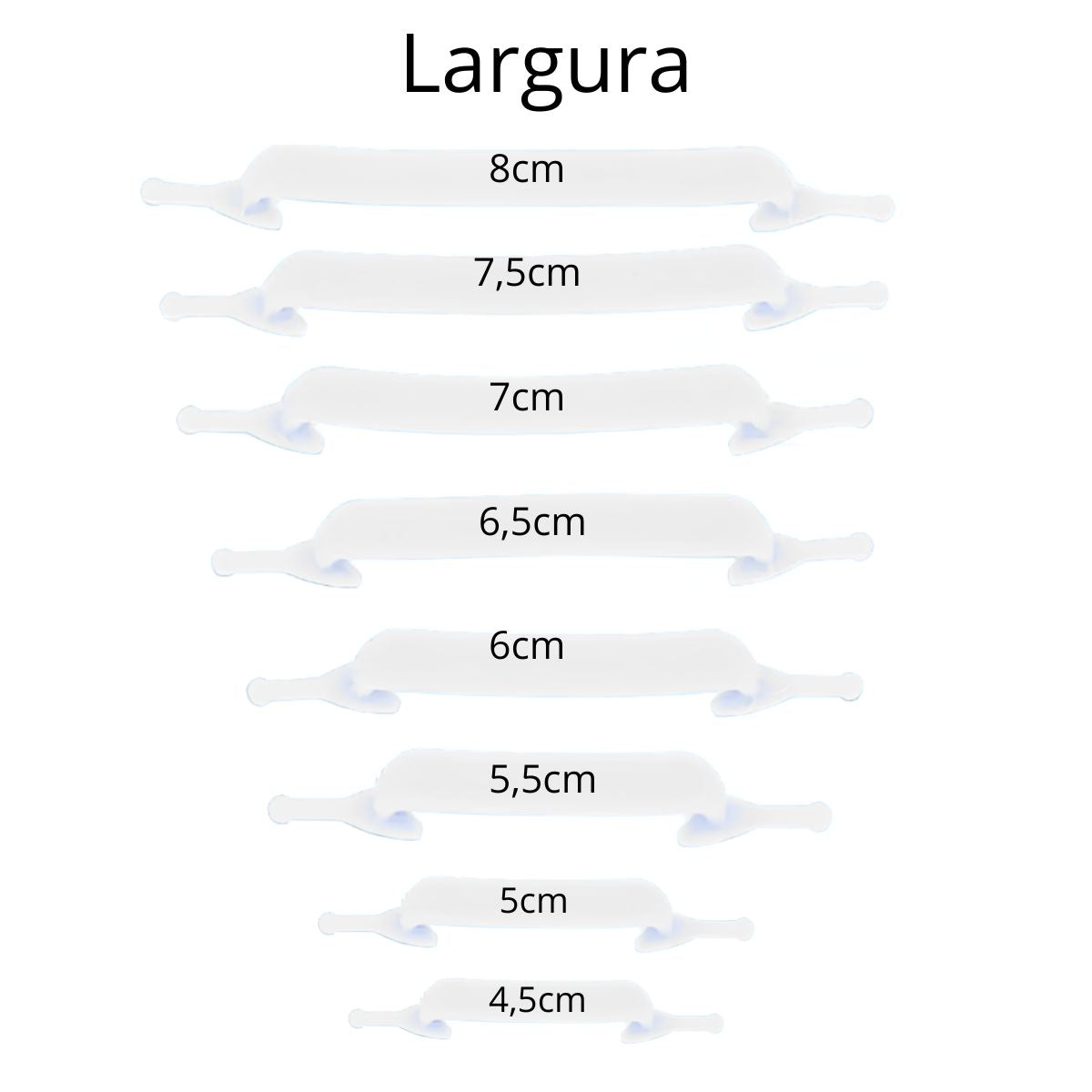 Cadarço De Silicone O Par Elástico Branco