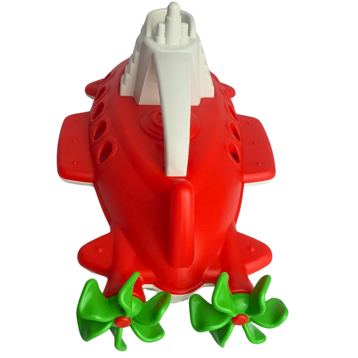 Submarino Infantil Vermelho Com Branco - Brinquedo Para Piscina e Praia