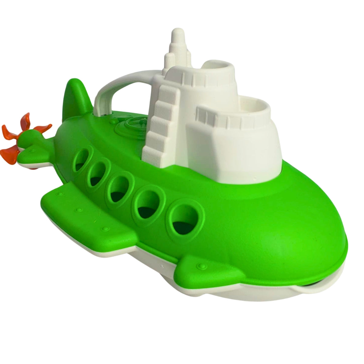 Submarino Infantil Verde Com Branco - Brinquedo Para Piscina e Praia