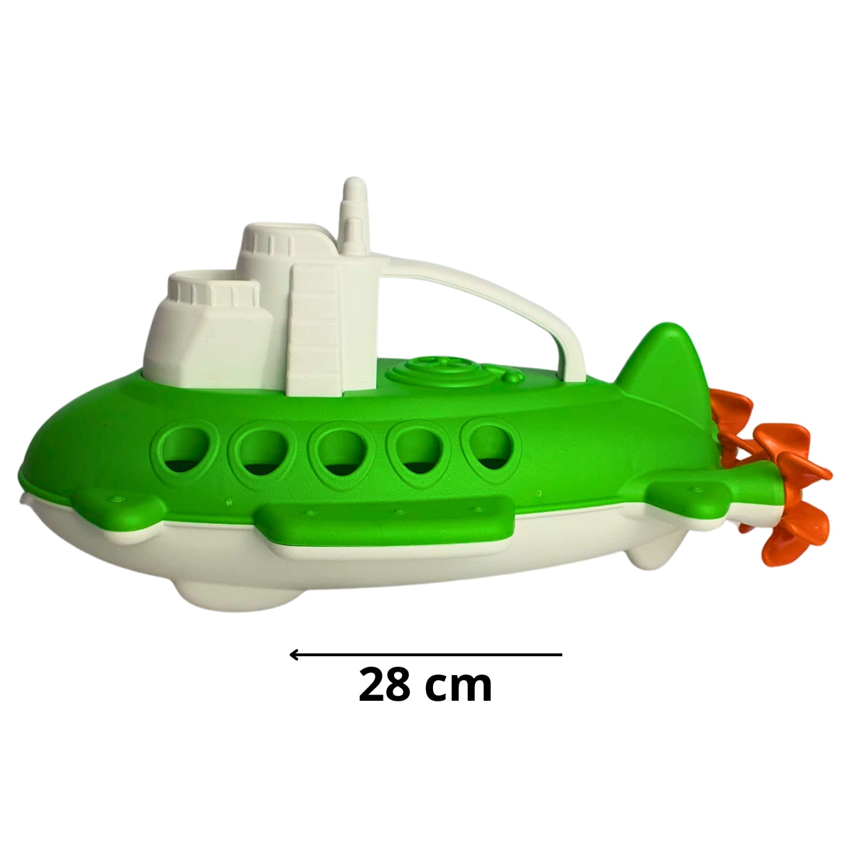 Submarino Infantil Verde Com Branco - Brinquedo Para Piscina e Praia