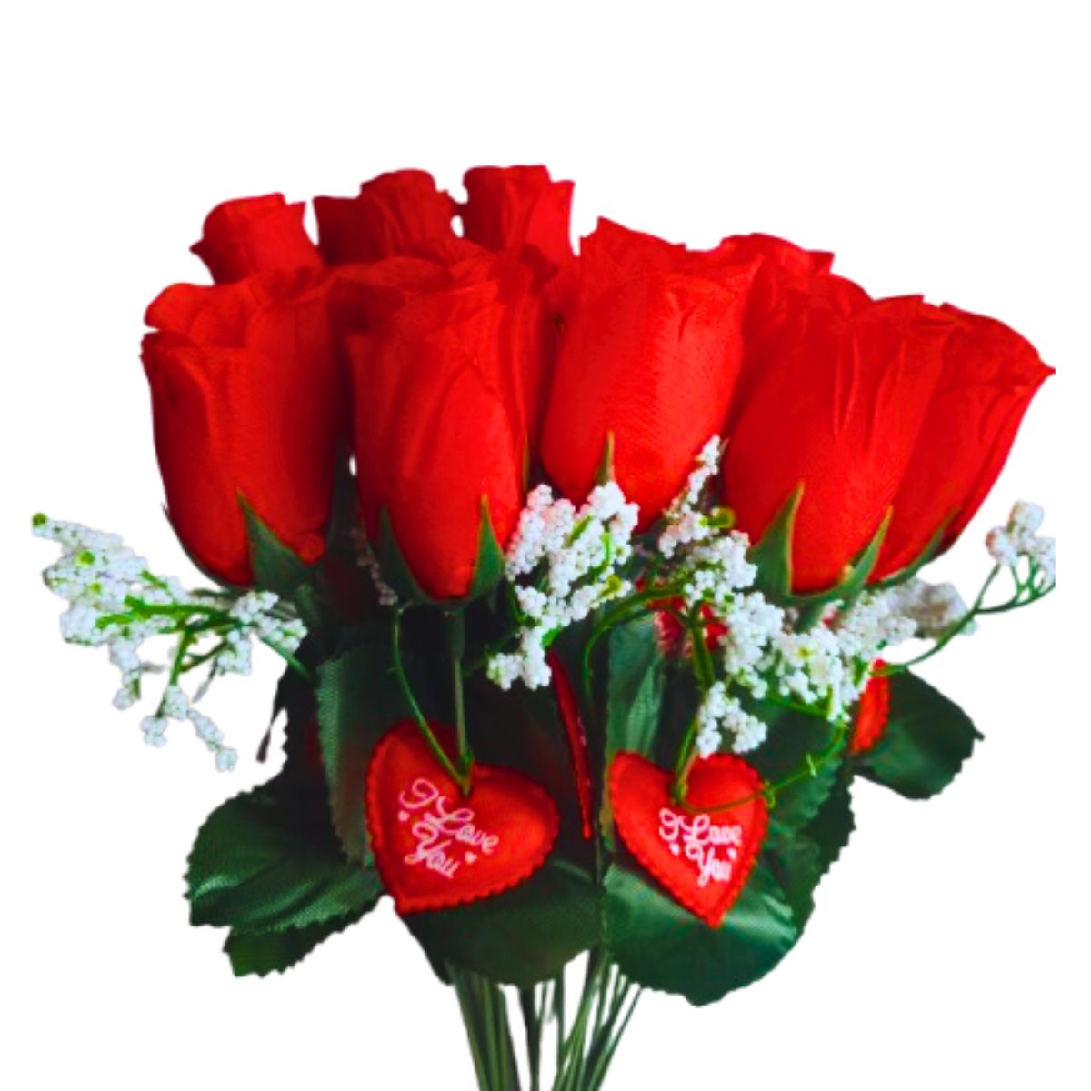 Buquê De Rosas 24 Botões Artificial Dia Das Mães / Namorados
