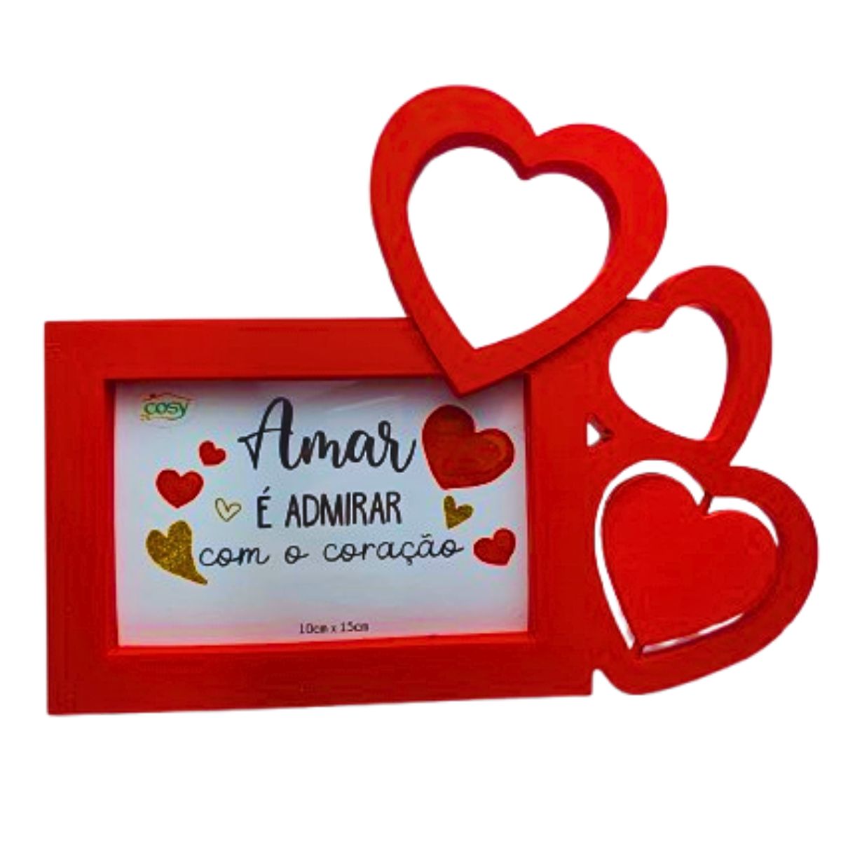 Porta Retrato Coração Giratório Love Decoração Amor Vermelho