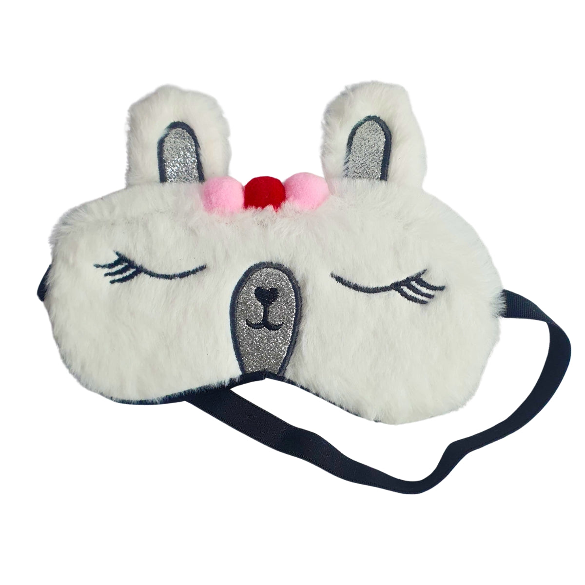 Máscara Lhama com Bolinha Rosa - Máscara de Descanso com Bolsa em Gel