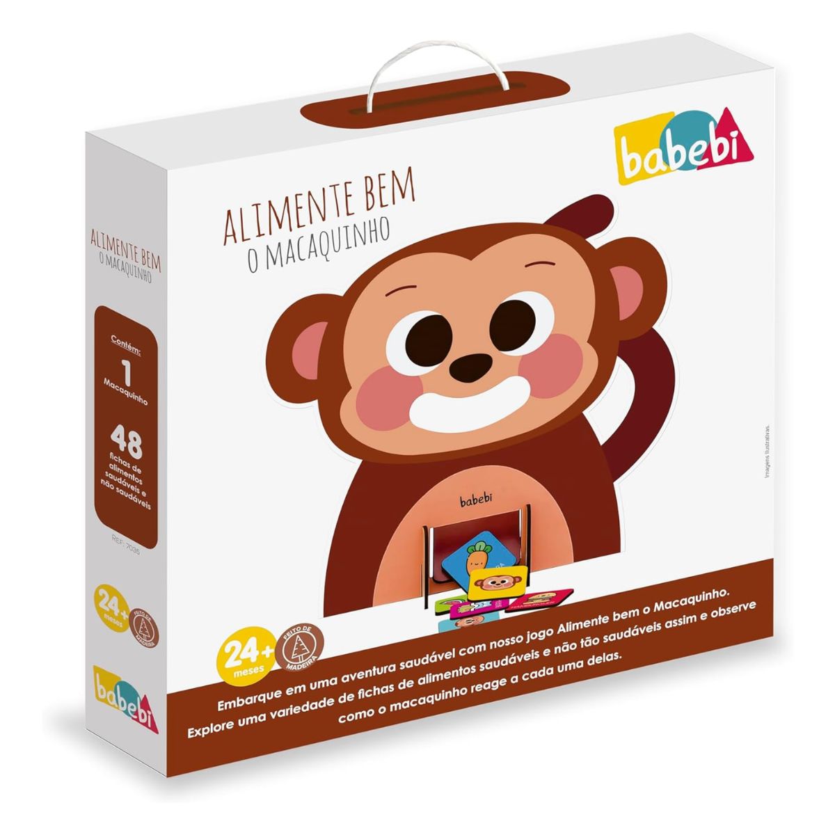 Brinquedo Jogo Educativo Didático Alimente Bem O Macaquinho - Babebi