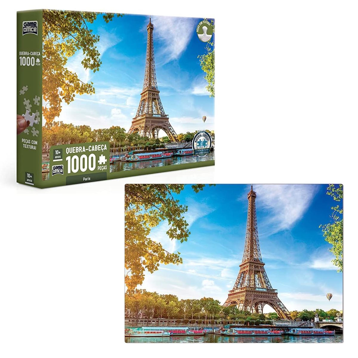 Quebra Cabeça Paris Torre Eiffel 1000 Peças  - Toyster