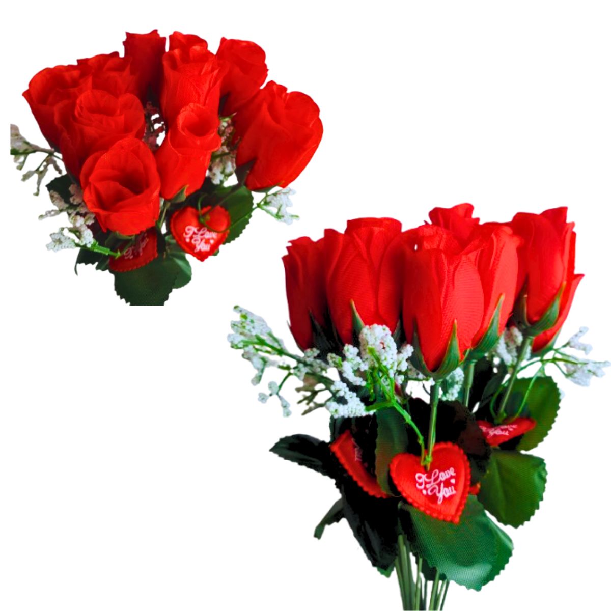 Buquê De Rosas 12 Botões Artificial Dia Das Mães / Namorados