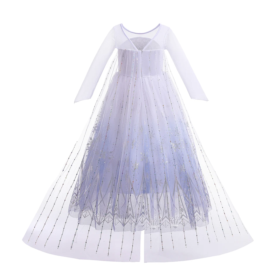 Vestido Da Elsa Fantasia Frozen 2 Princesa Infantil M6