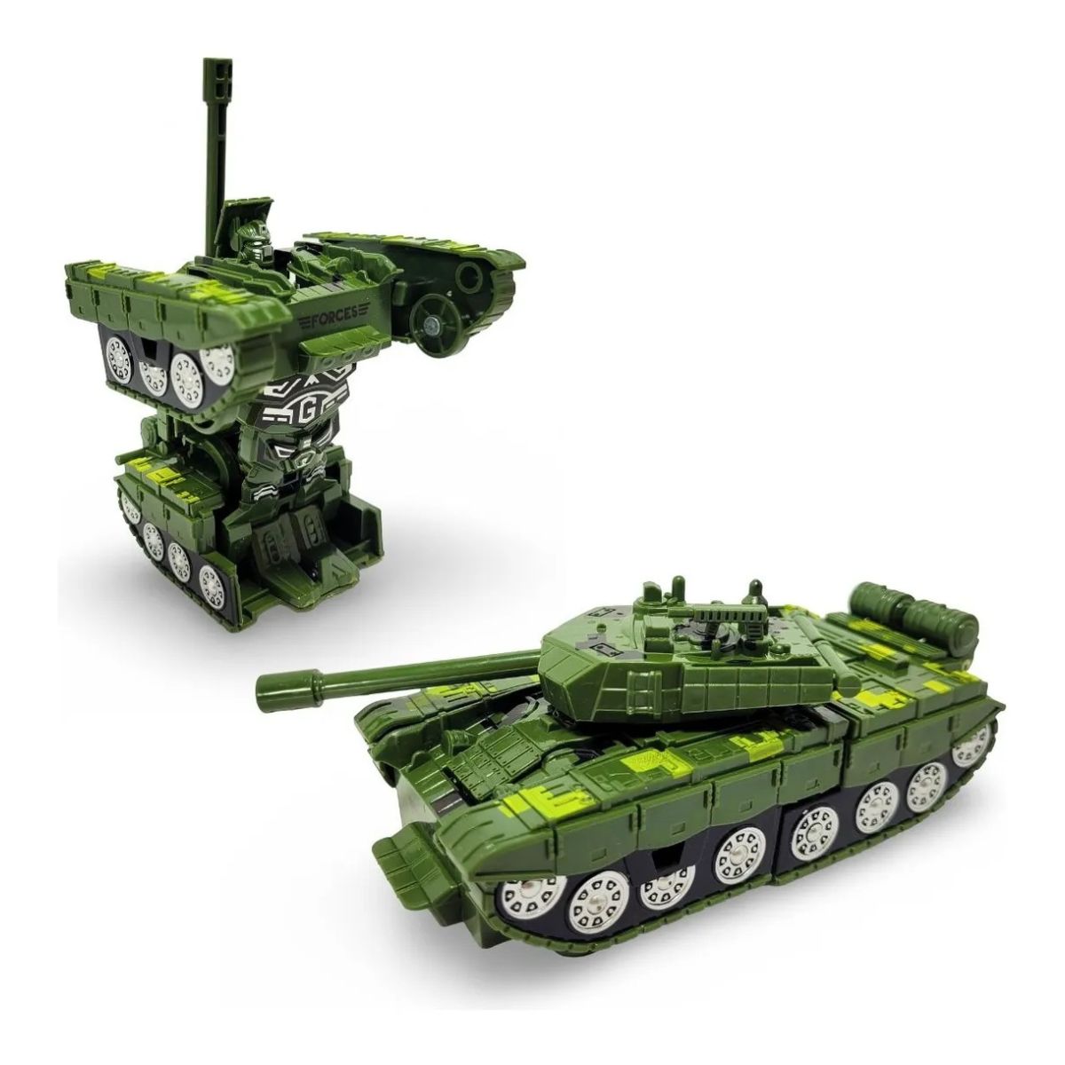 Robô Transformável Fricção Bate E Vira Tanque Sortido