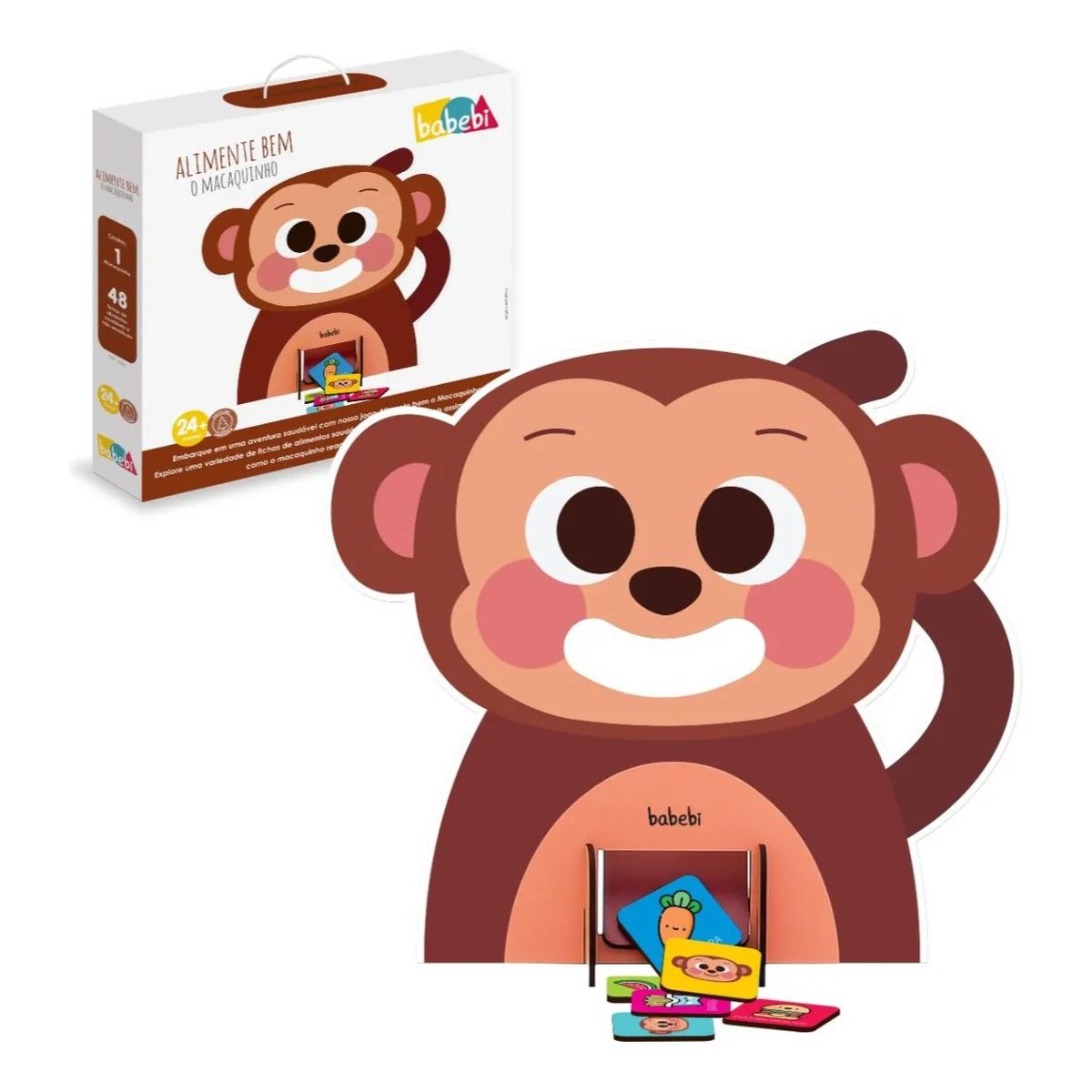 Brinquedo Jogo Educativo Didático Alimente Bem O Macaquinho - Babebi