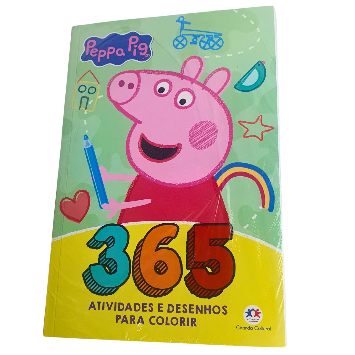 Kit 2 Livros Infantil Peppa Pig: 365 Atividades E Desenhos Para Colorir + Lousa Magnética Meus Primeiros Desenhos - Ciranda Cultural