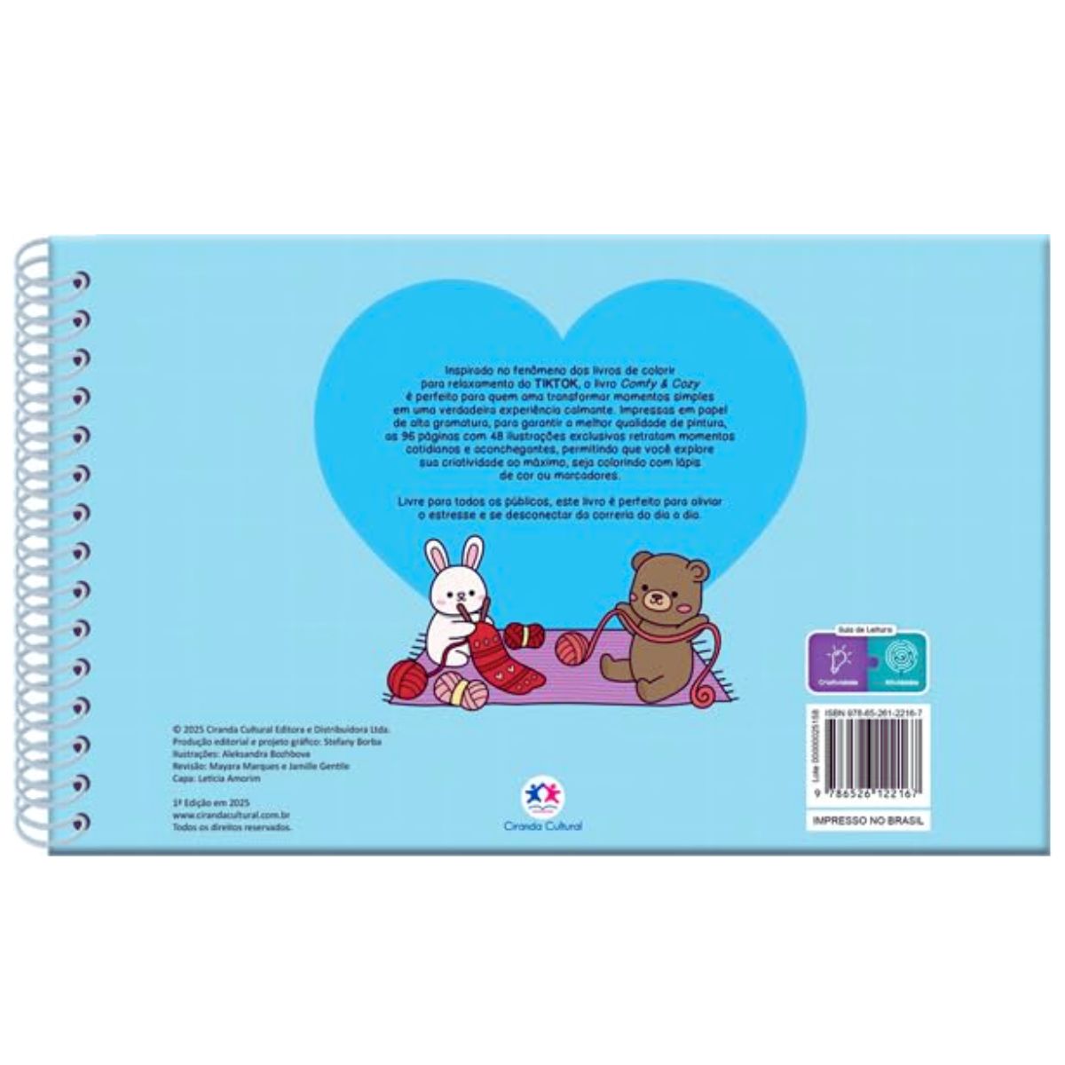 Livro Comfy & Cozy Blue Bobbie Goods - Para Colorir / Relaxar / Atividades - Ciranda Cultural