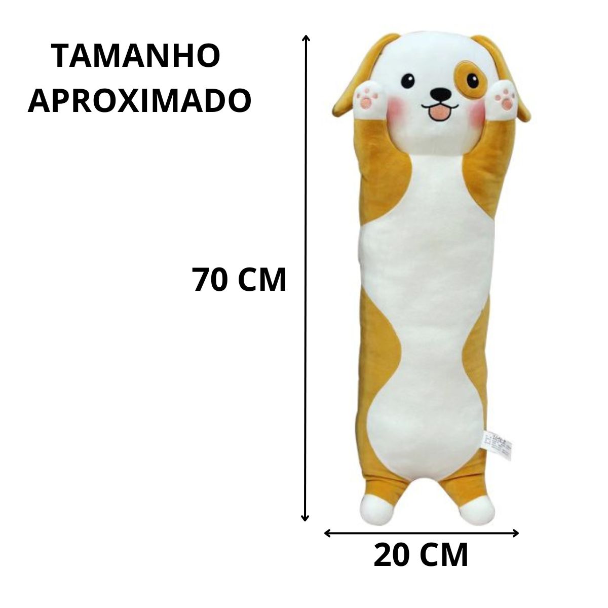 Almofada Pelúcia Cachorro Marrom - CAA Toys