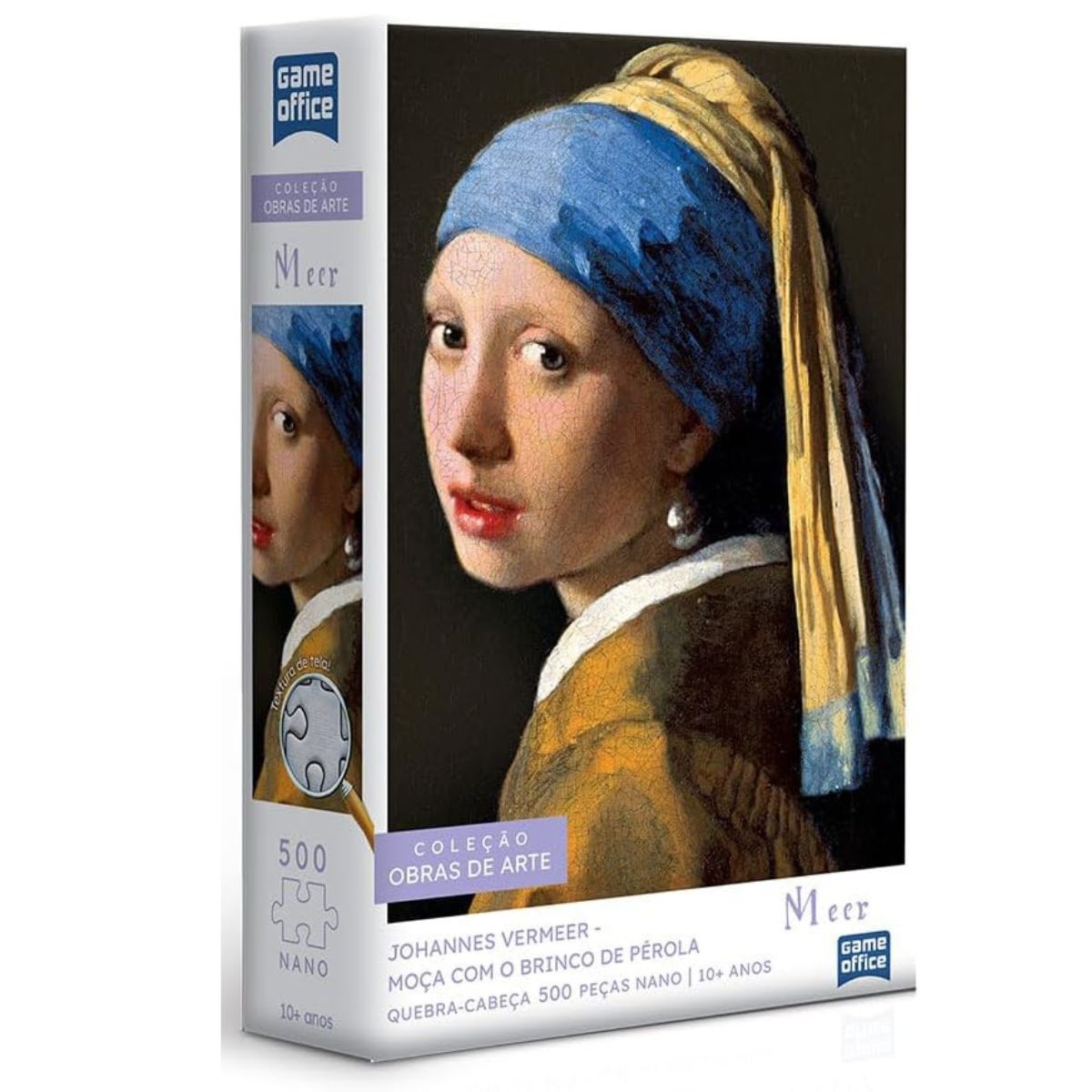 Quebra Cabeça Johannes Vermeer - Moça Com O Brinco De Pérola / 500 Peças Nano - Toyster