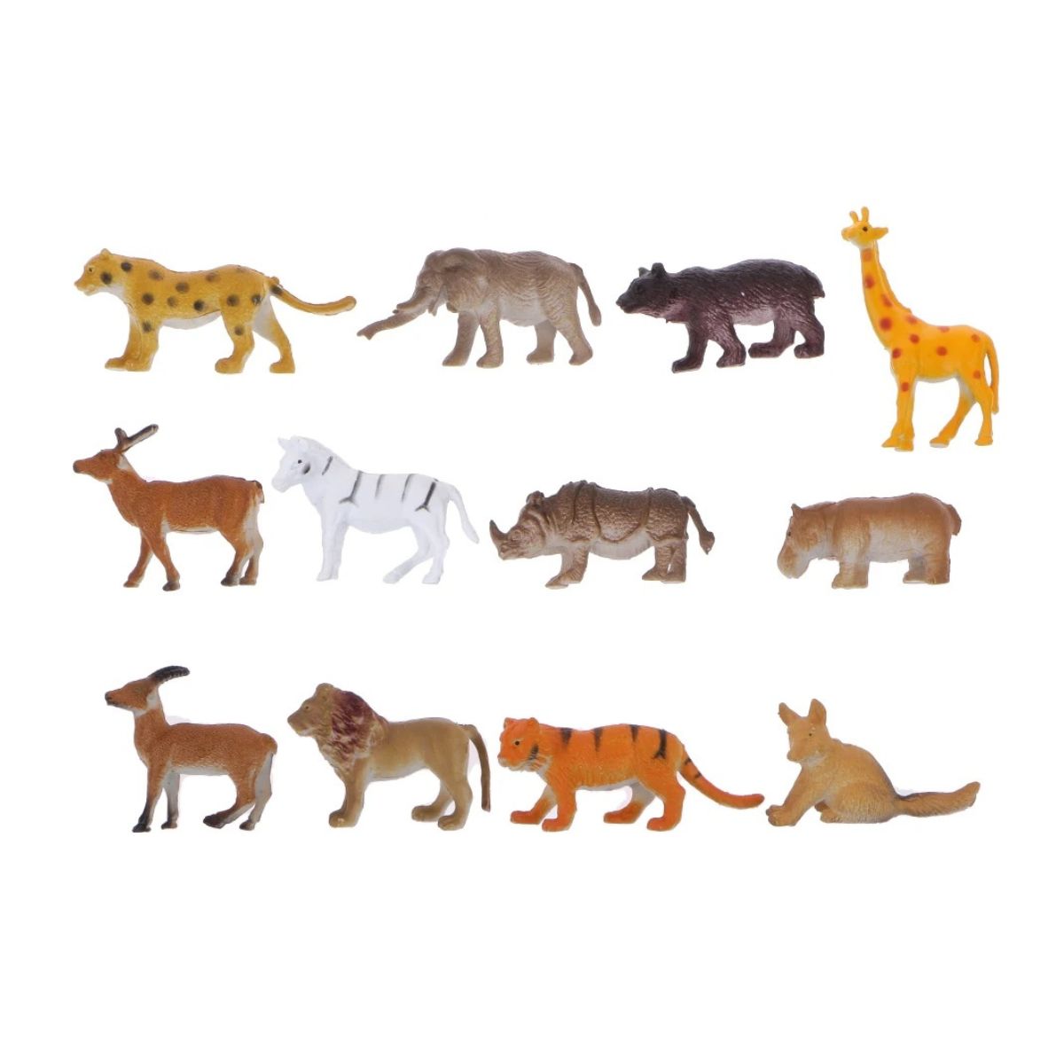 Kit Reino Animal Mini Brinquedo 12 Peças Sortido - Ark Toys