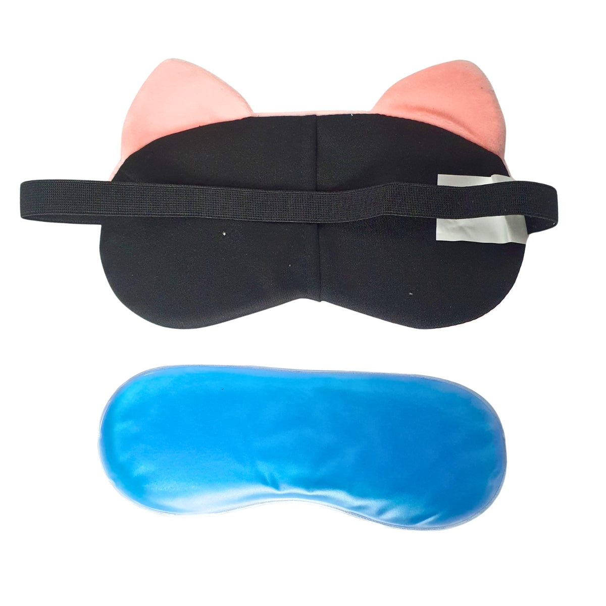 Máscara Gato Rosa com Laço - Máscara de Descanso Bolsa com Gel