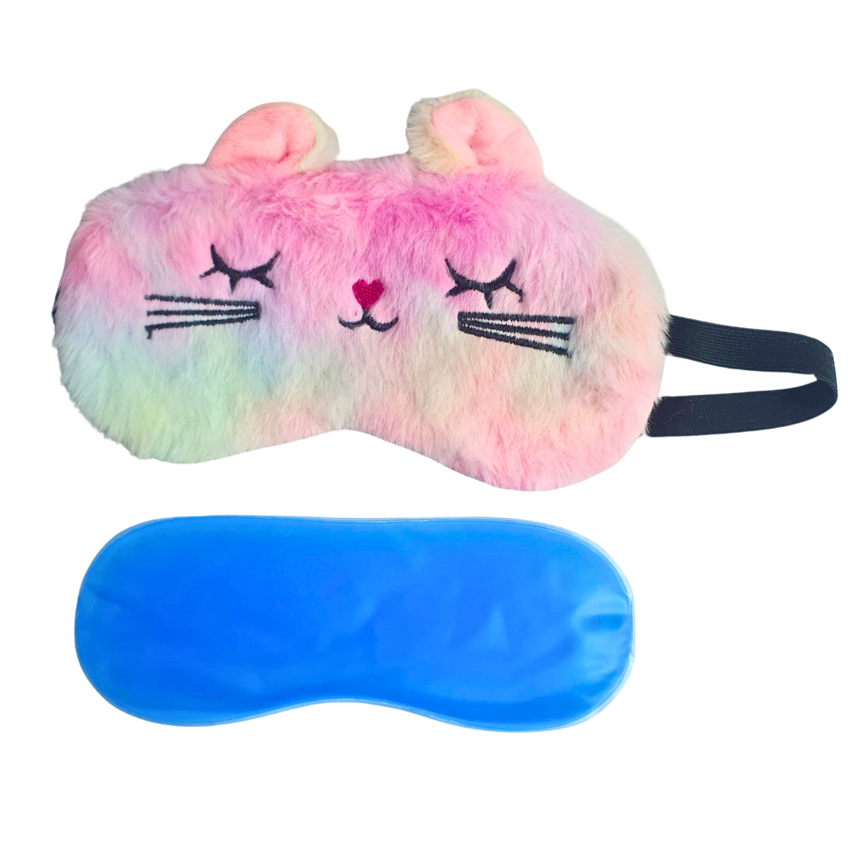 Máscara Gato Tie-Dye - Máscara de Descanso com Bolsa em Gel