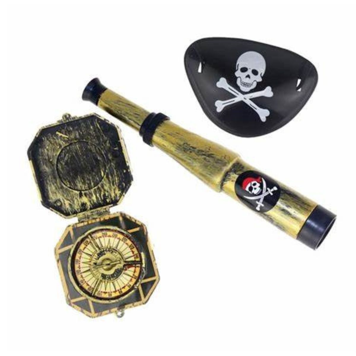 Kit Pirata Fantasia Cosplay Gancho De Mão Guerreiro
