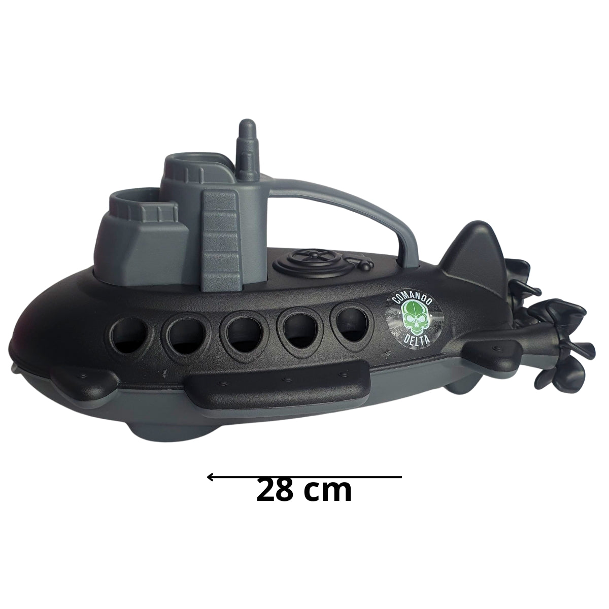 Submarino Infantil Preto Comando Delta - Brinquedo Para Piscina