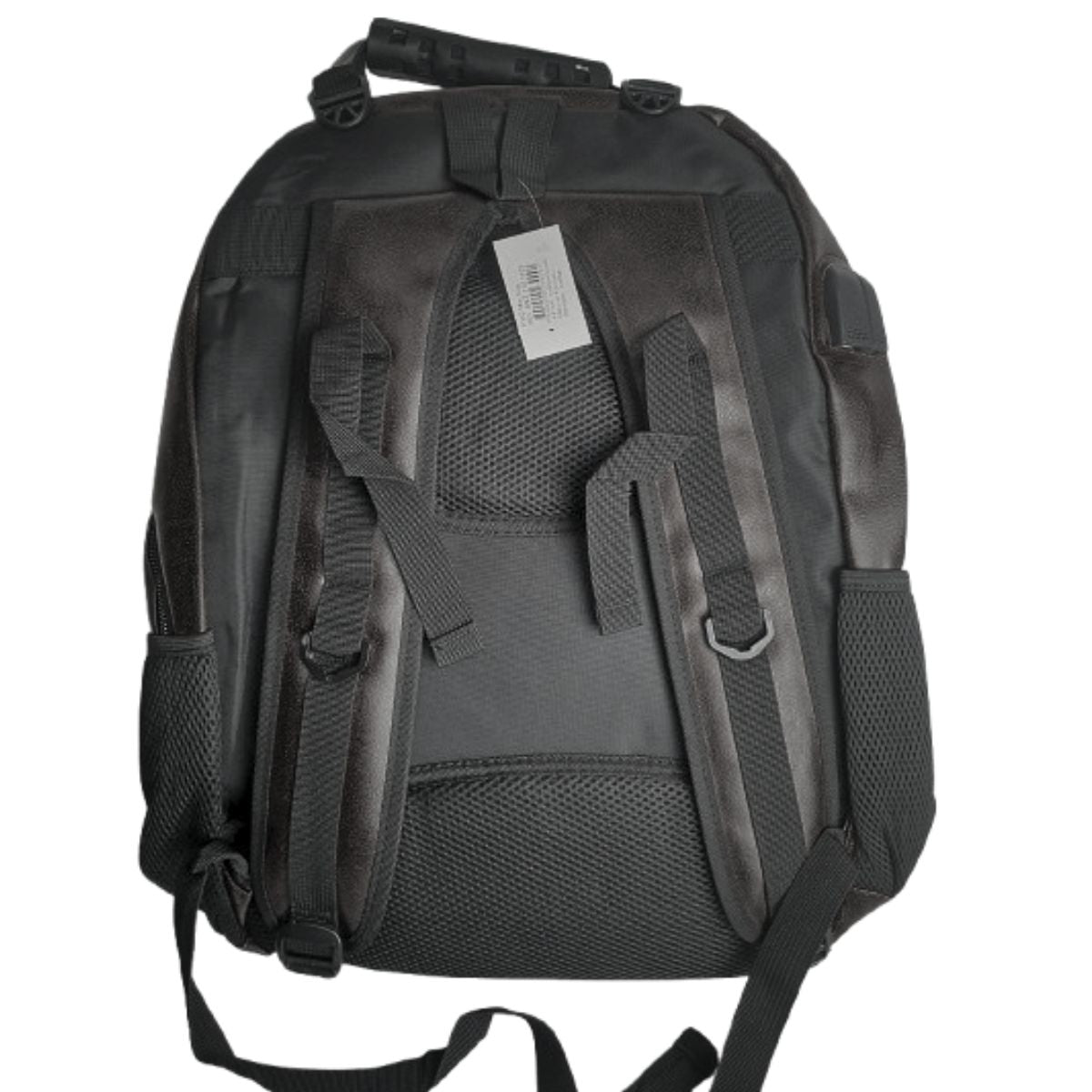 Mochila Masculina Couro Sintético Preto Sport Com Cabo