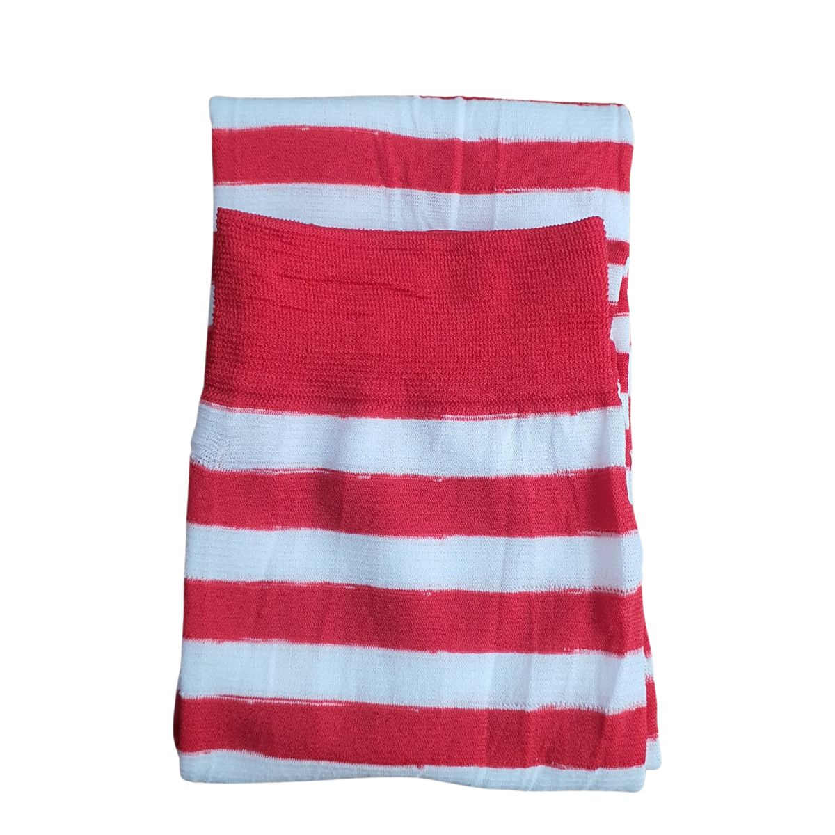 Meia Calça 5/8 Fantasia Cosplay Listrada Vermelho E Branco