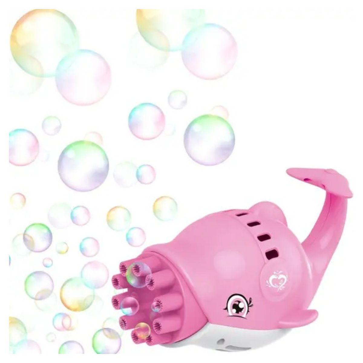 Lançador Bolha de Sabão Golfinho Mania De Bolha Rosa