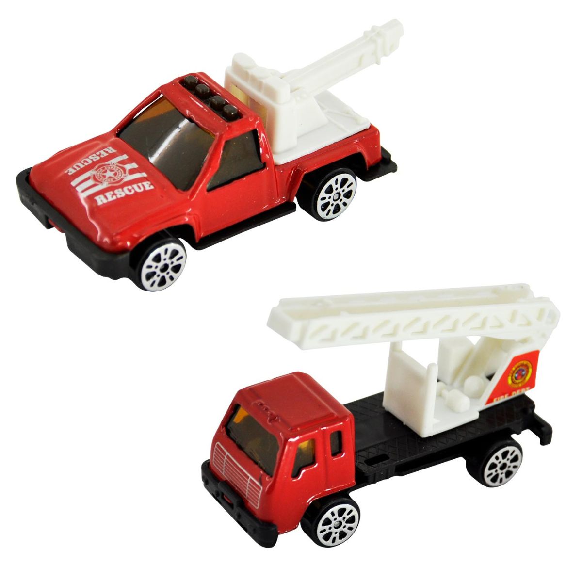 Kit 6 Veículos Miniaturas Dm Collection Vermelho 1:64 - Dm Toys