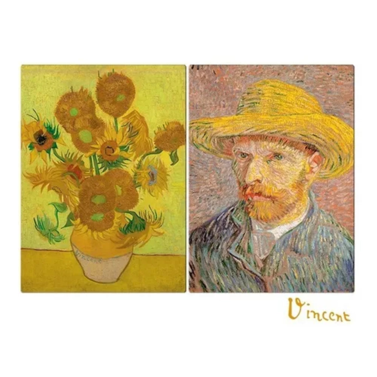 Vincent Van Gogh: Retrato e Girassóis - Quebra-cabeça - Combo 2000 peças, Toyster Brinquedos