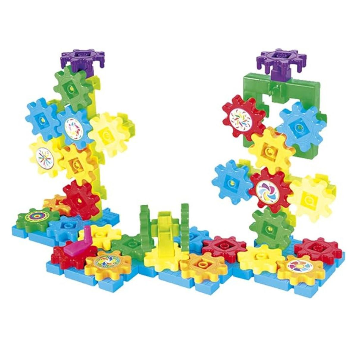 Bloco De Montar Infantil Engrenagem Hand-swing - Steam Toy