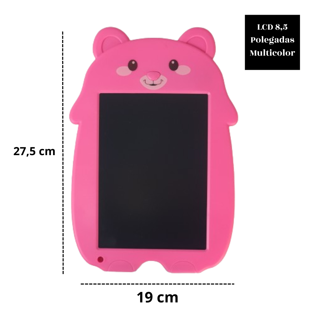 Lousa Magica Infantil Urso Rosa Digital Tablet Lcd 8.5