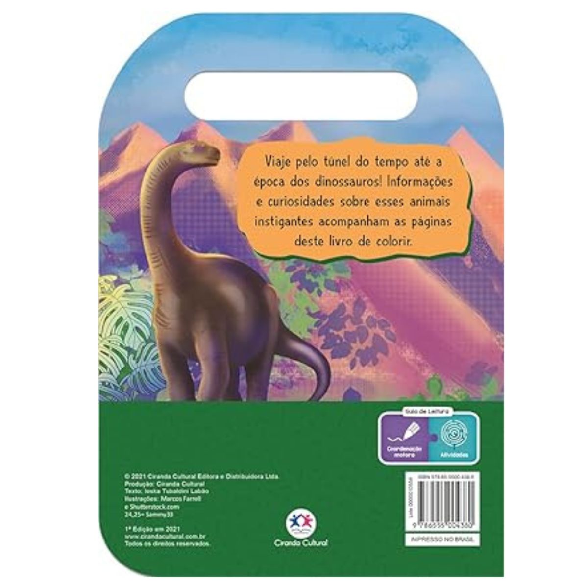 Livro De Colorir Dinossauros Com Alça - Ciranda Cultural