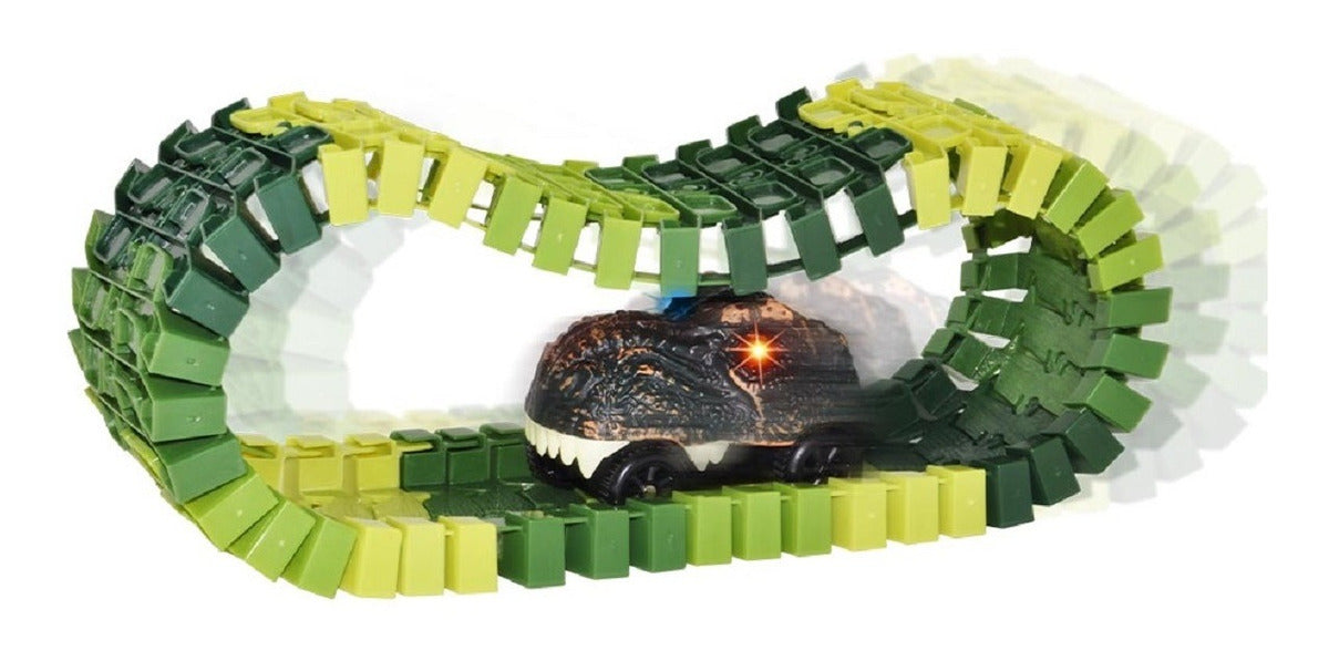 Pista Dinossauro De Carrinho Track Maluca 46 Peças - Dm Toys