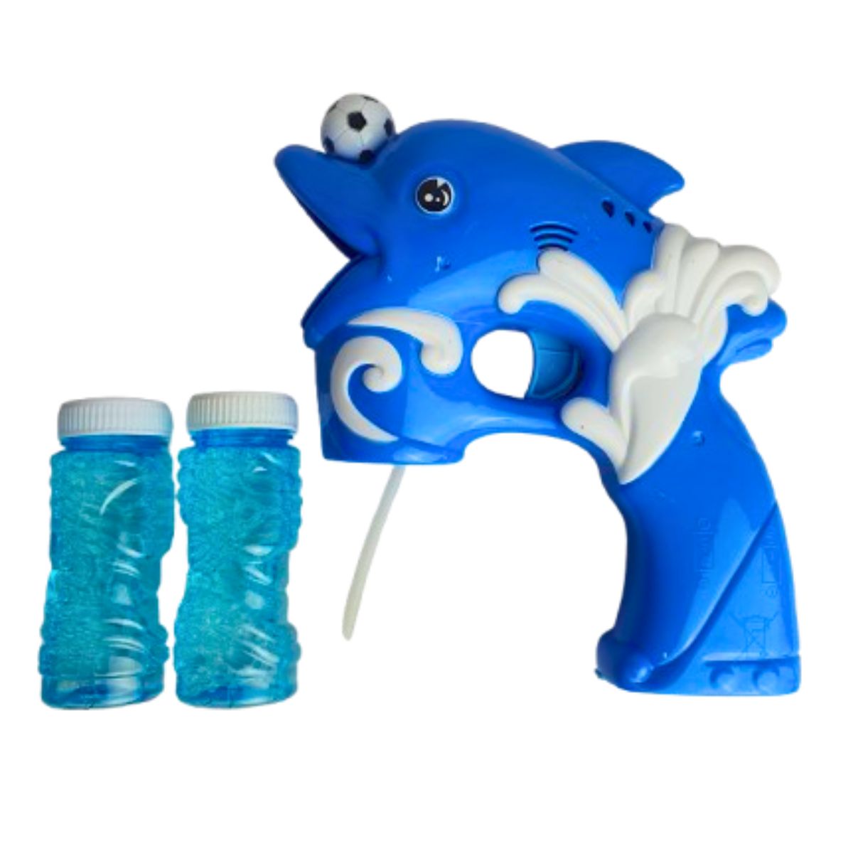 Brinquedo Pistola Lança Bolha Golfinho Azul Com Luz