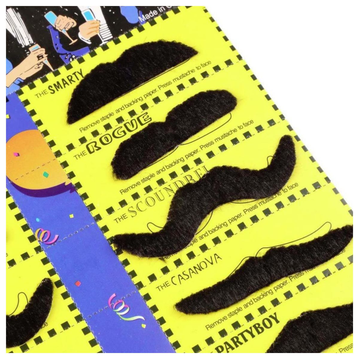 Kit Bigodes Adesivos Falso Fantasia Cosplay Carnaval