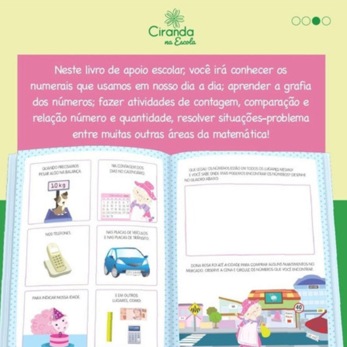 Livro Infantil Apoio Escolar: Aprenda A Matemática / Ovelha Rosa Na Escola - Ciranda Cultural