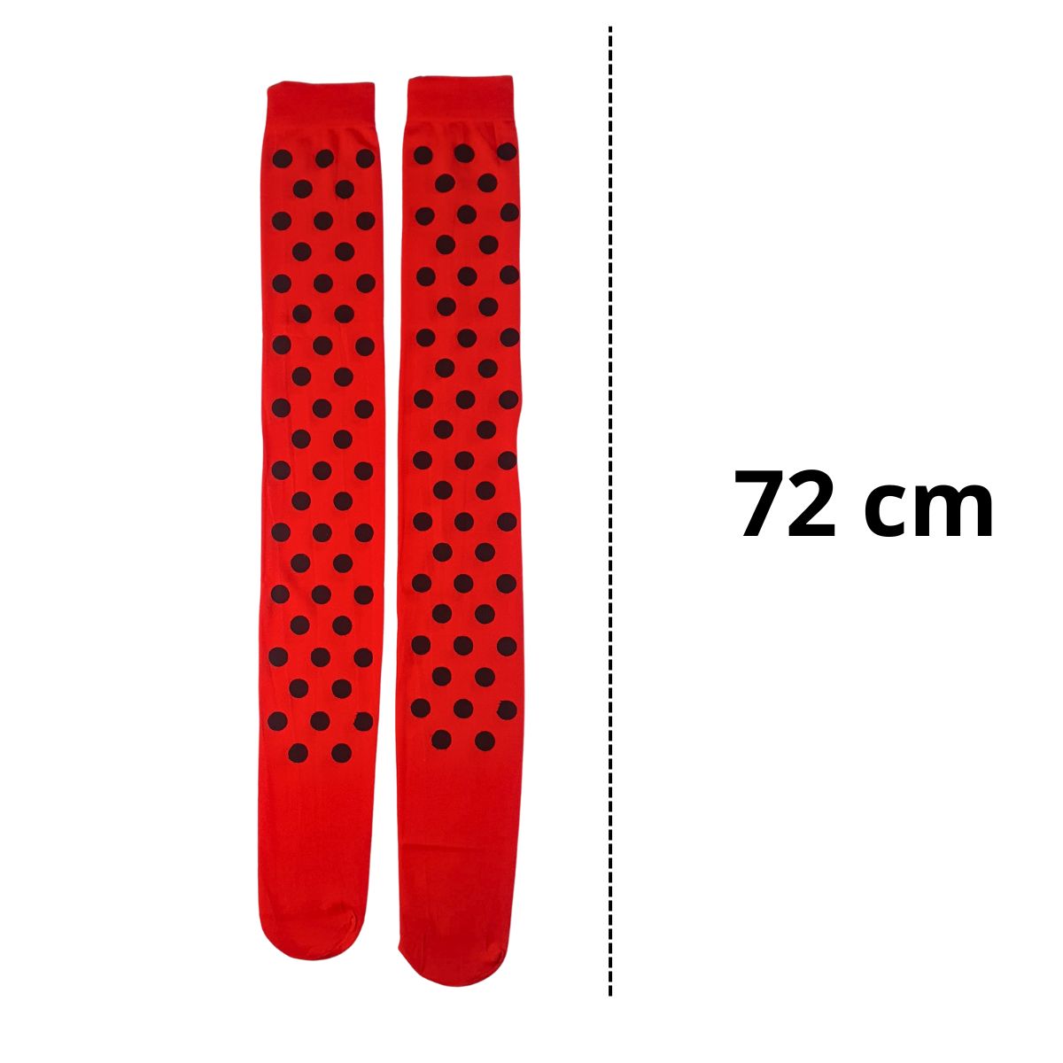 Kit Fantasia Joaninha Luxo Festa Carnaval Cosplay Asa + Meia Calça 5/8