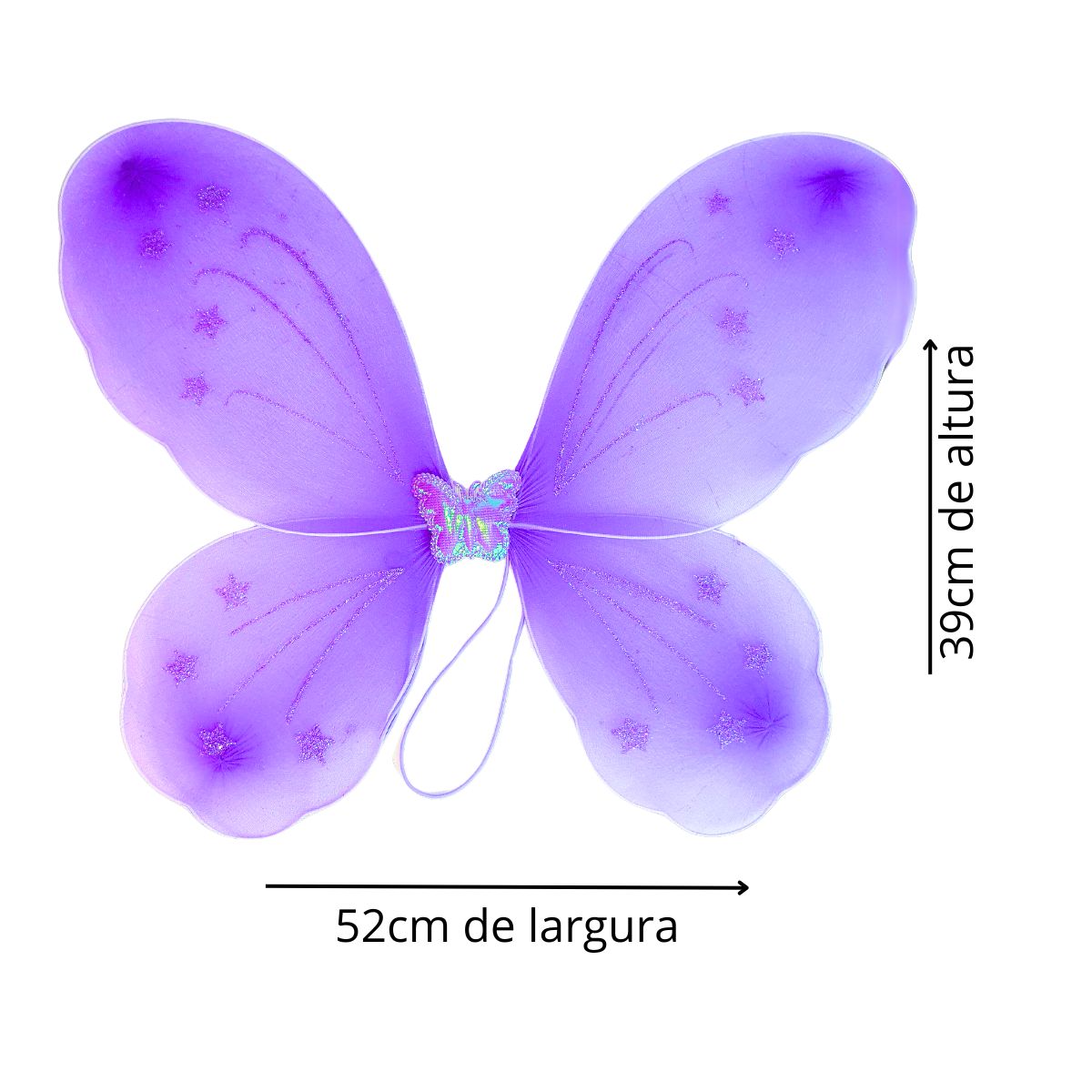 Kit Asa de Borboleta Acessórios Fantasia Carnaval Lilás