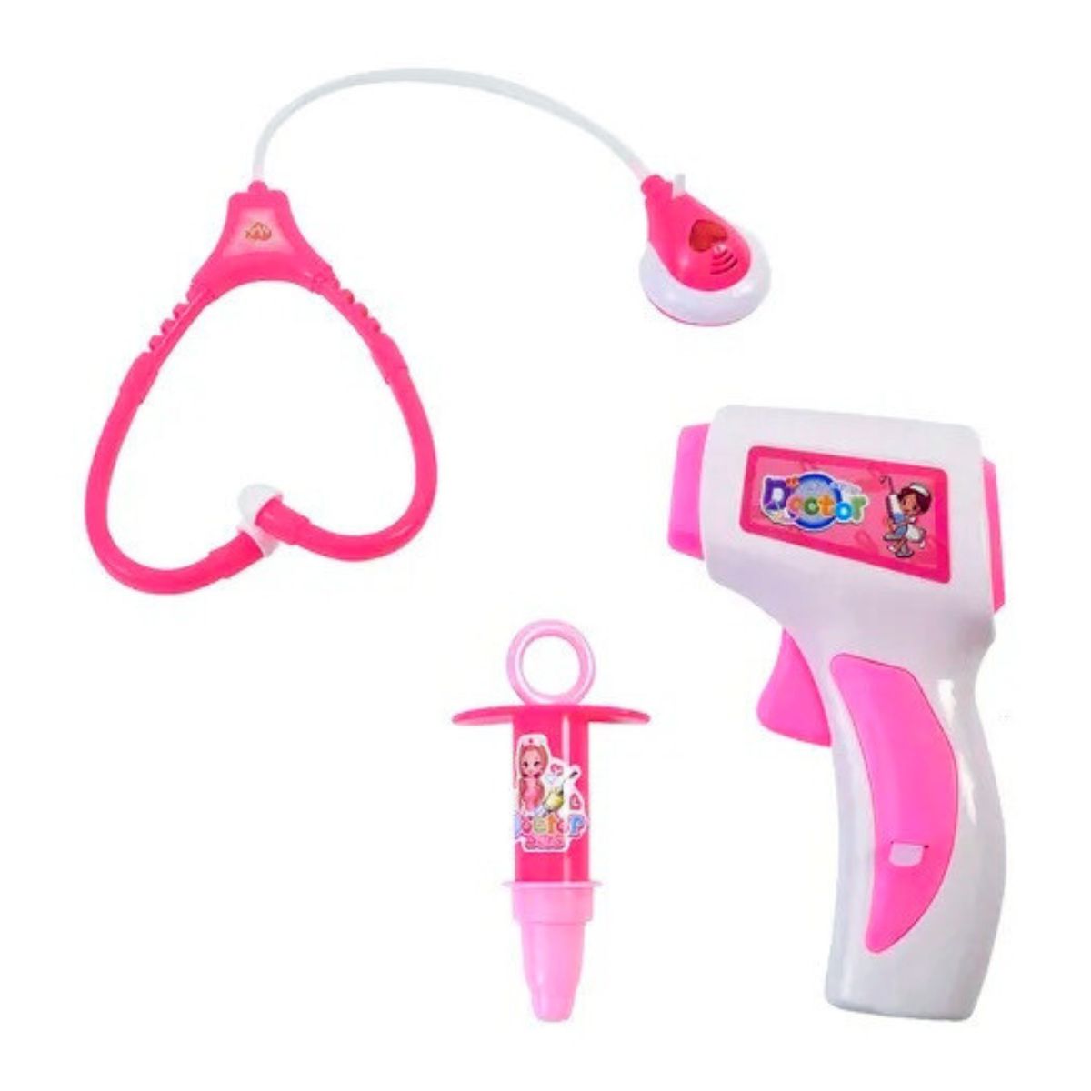Kit Maleta Doutora Médica Com Rodinhas Som E Luz - Bbr Toys