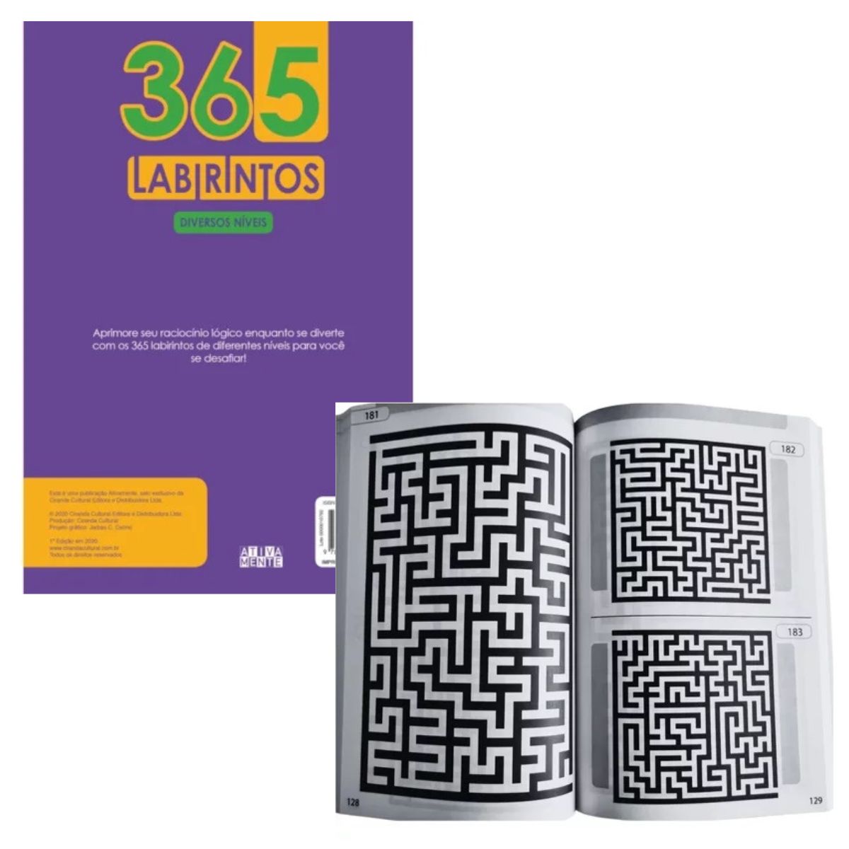 Kit 3 Livros 365 Passatempo E Atividades: Palavras Cruzadas + Sudokus + Labirintos - Ciranda Cultural
