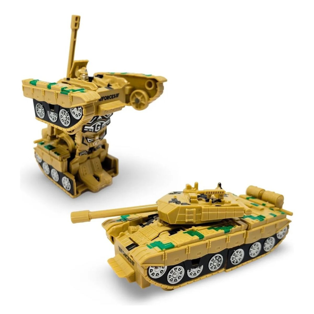 Robô Transformável Fricção Bate E Vira Tanque Sortido