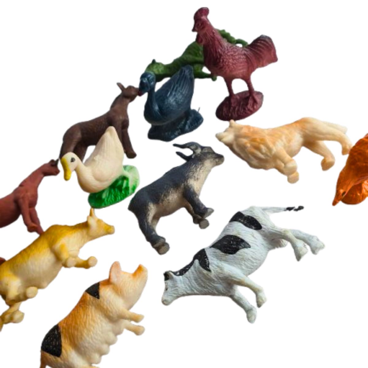Kit Mini Animais Vida Na Fazenda Brinquedo 12 Peças - Ark Toys