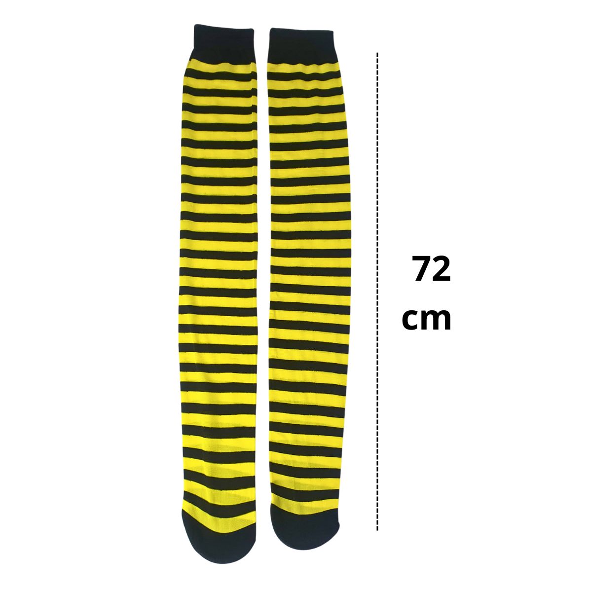 Kit Fantasia Abelhinha Luxo Festa Carnaval Cosplay Asa + Meia Calça 5/8