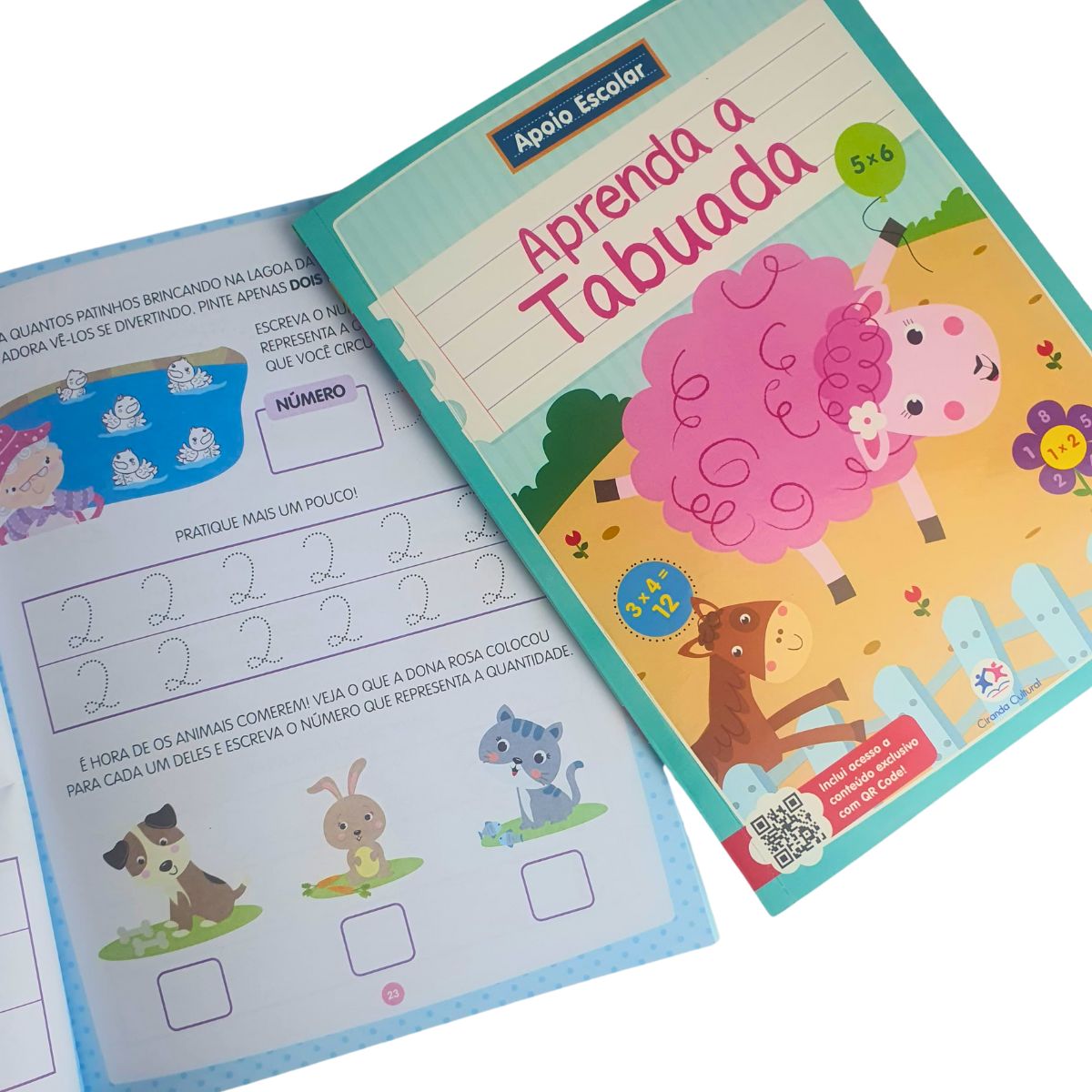 Kit 6 Livros Infantil Apoio Escolar: Cartilha Crescer - Alfabeto + Caligrafia Letra Cursiva + Caligrafia Letra De Forma + Aprenda Matemática + Aprenda A Tabuada + Caminho Das Letras - Ciranda Cultural