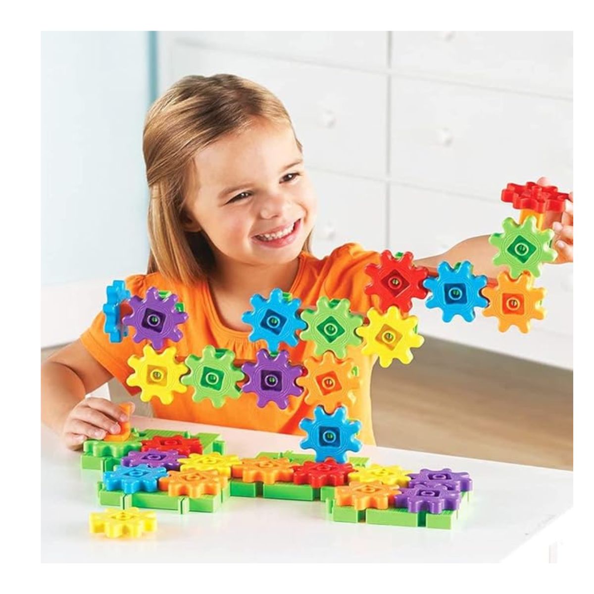 Bloco De Montar Infantil Engrenagem Hand-swing - Steam Toy