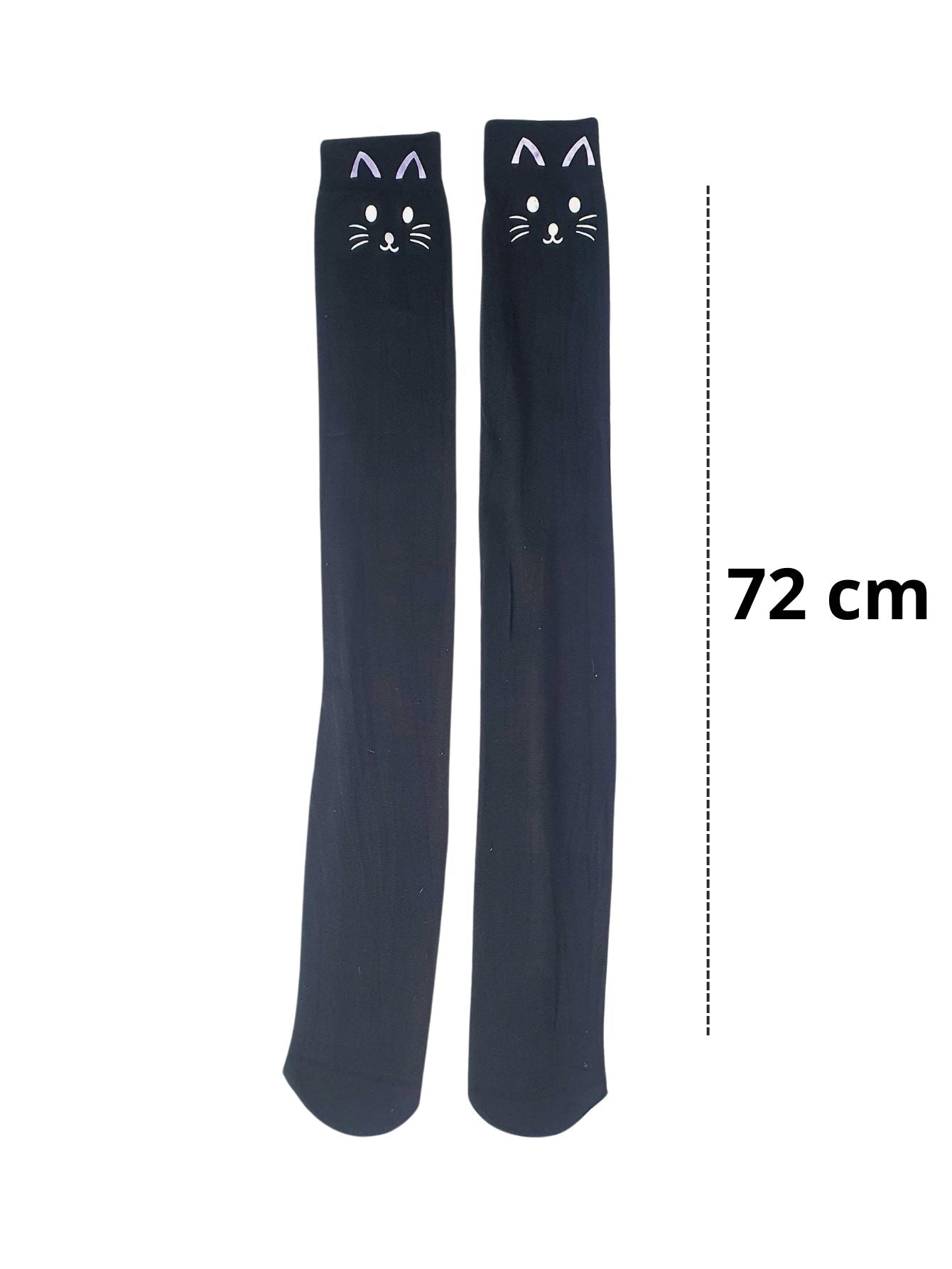 Meia Calça Gatinho Preto Para Fantasia Cosplay e Festa 5/8
