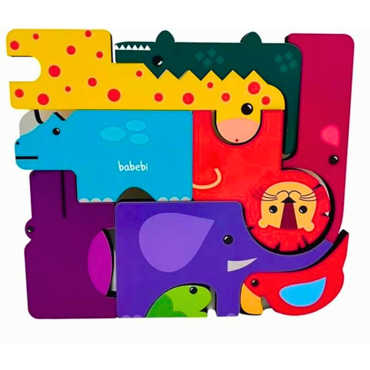 Brinquedo Educativo Montar E Empilhar Safari - Babebi