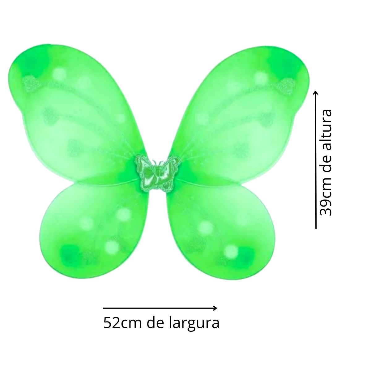 Kit Asa de Borboleta Acessórios Fantasia Carnaval Verde