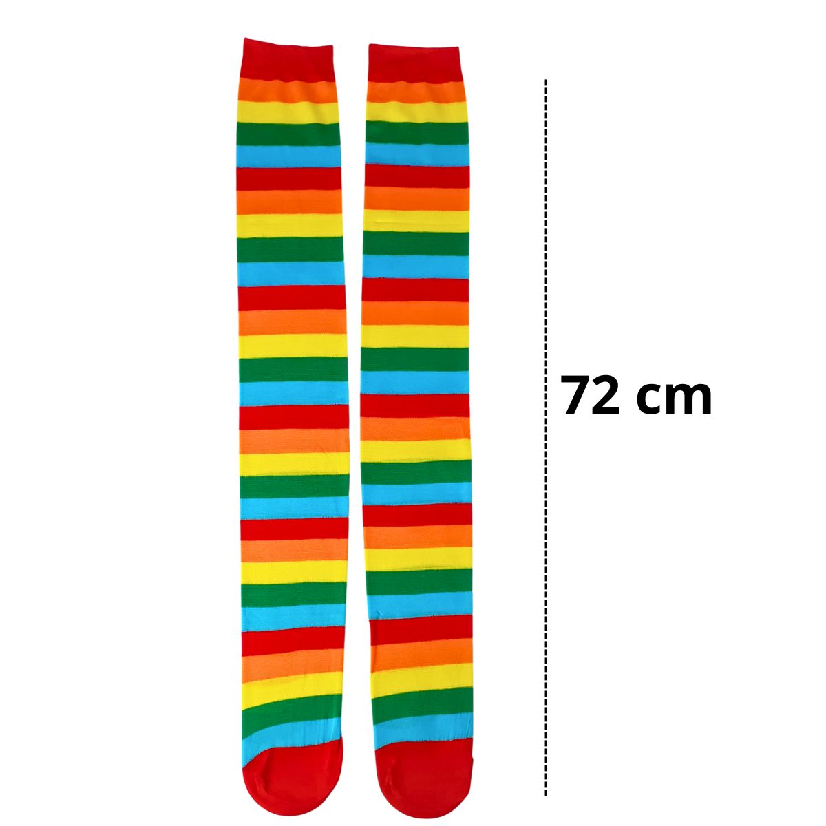 Meia Calça Arco-Íris Para Fantasia Cosplay e Festa 5/8